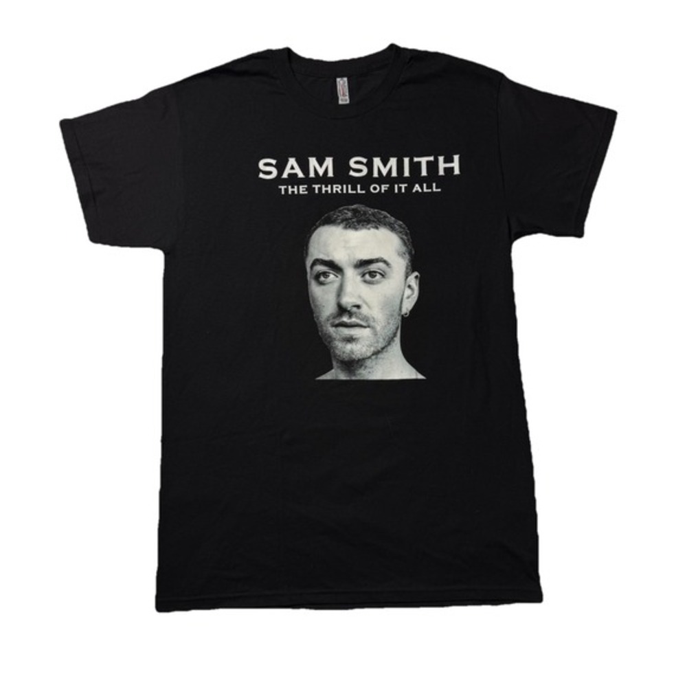 Sam Smith The Thrill of It All Tour 2018 Concert T Shirt Mens Large Black Band T